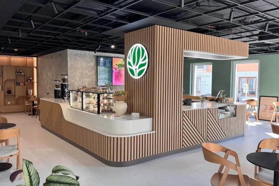 Origin Coffee — interiér kaviarne